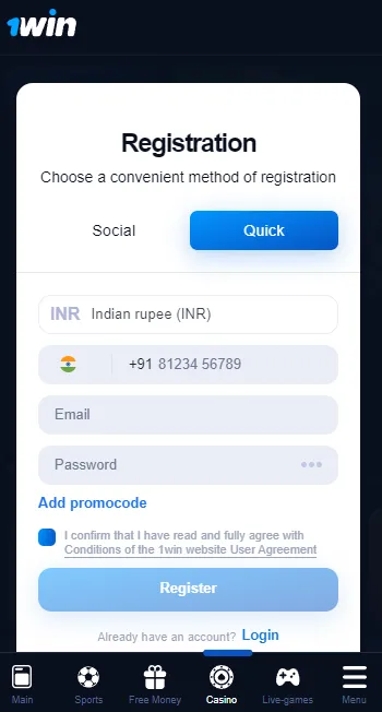 1win registration 1win registration
